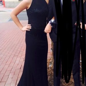 Black prom or formal dress